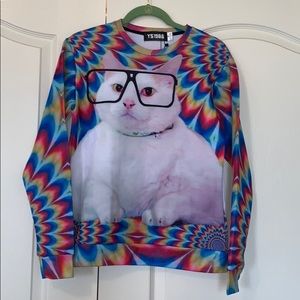 🌈NWT Trippy Cat Sweater🌈